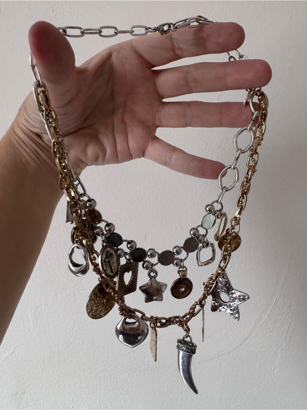 Free People Maxamillion Mixed Metal Necklace - Evening Out - Picture 3 of 5